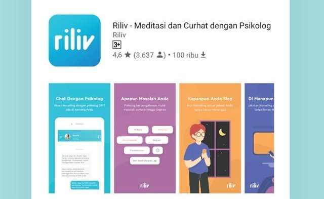 Aplikasi Riliv di Android.