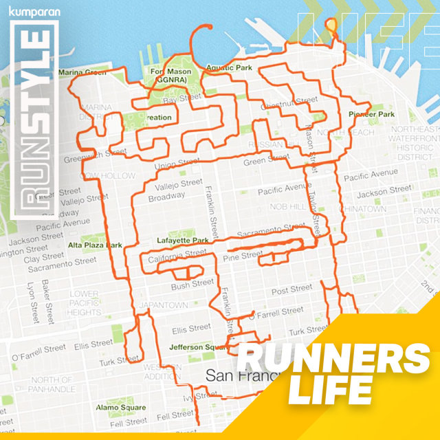 Runners Life berlari dan menggambar. Foto: kumparan