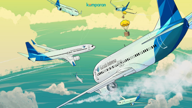 Huru-hara Garuda. Ilustrator: Indra Fauzi/kumparan