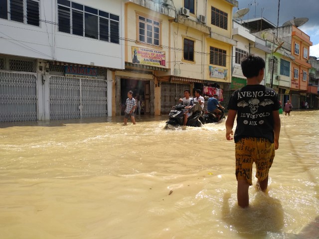 Banjir di Tebing Tinggi, Sumatera Utara. Foto: SumutNews