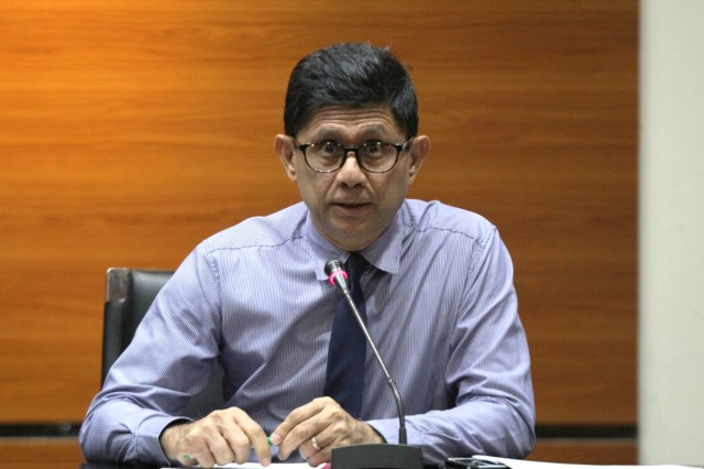 Laode M. Syarif saat menggelar konferensi pers terkait penetapan tersangka di Gedung KPK, Jakarta, Senin (16/12). Foto: Nugroho Sejati/kumparan