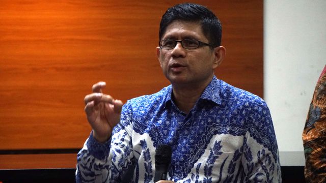 Wakil ketua KPK Laode M Syarif saat Konfrensi pres menggagas perubahan UU pemberantasan tindak pidana korupsi di Gedung KPK, Jakarta Foto: Irfan Adi Saputra/kumparan