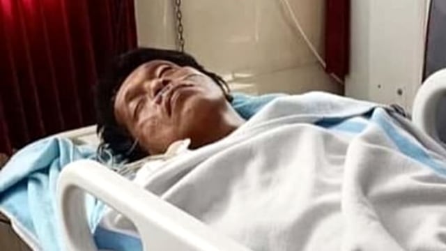 Adian Napitupulu saat terbaring di RSUD Doris Sylvanus Palangka Raya, Kamis (19/12). Foto: Dok. Istimewa