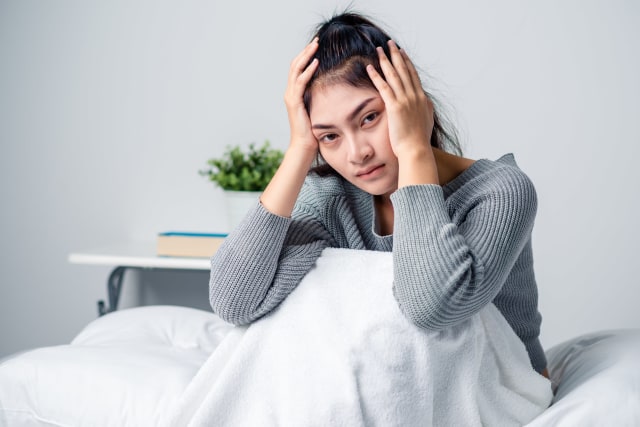 Ilustrasi perempuan insomnia  Foto: Shutterstock 