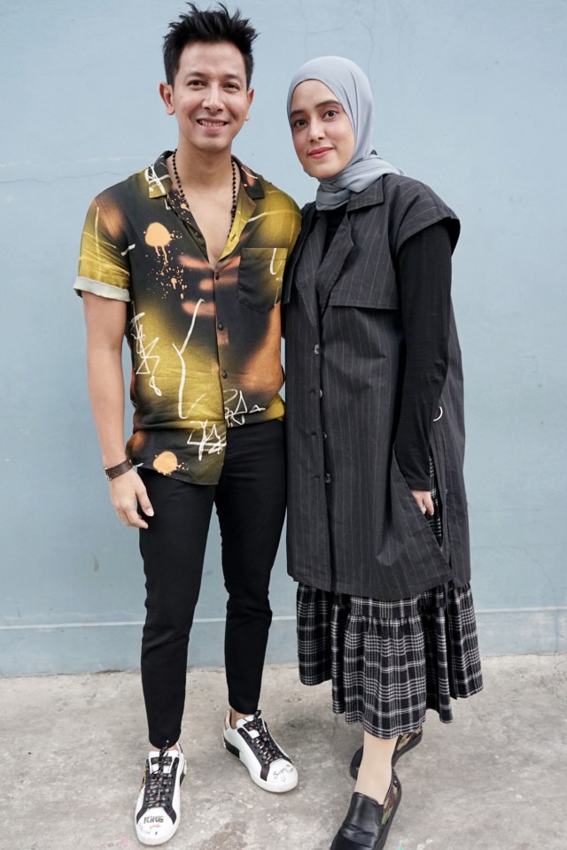 Artis Fairuz A Rafiq dan Sony Septian saat ditemui di kawasan Kapten Tendean, Jakarta, Kamis, (19/12/2019). Foto: Ronny