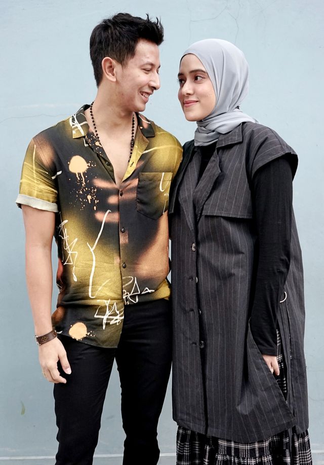 Artis Fairuz A Rafiq dan Sony Septian saat ditemui di kawasan Kapten Tendean, Jakarta, Kamis, (19/12/2019). Foto: Ronny