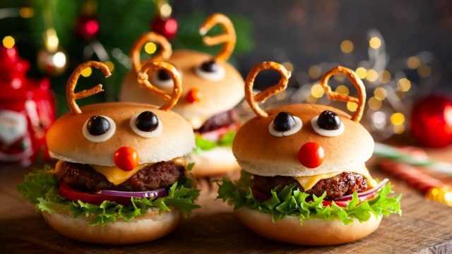 Burger rusa untuk sajian Natal Foto: Shutterstock