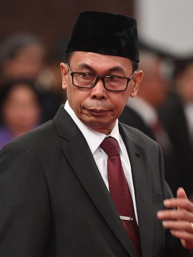 Wakil Ketua KPK Nawawi Pomolango mengikuti upacara pelantikan Pimpinan dan Dewan Pengawas KPK di Istana Negara, Jakarta.  Foto: ANTARA FOTO/Akbar Nugroho Gumay