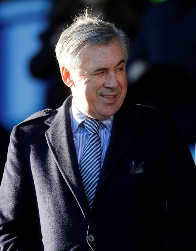 Carlo Ancelotti, pelatih anyar Everton. Foto: Reuters/Phil Noble