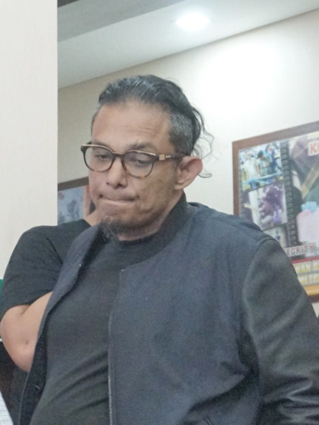 Tersangka penodongan senjata kepada bocah dihadirkan saat konferensi pers di Polres Metro Jakarta Selatan, Selasa (24/12). Foto: Helmi Afandi Abdullah/kumparan 