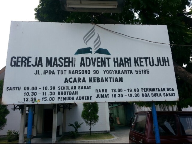 Gereja Masehi Advent Hari Ketujuh (GMAHK) di Timoho Yogya. Foto : Foursquare
