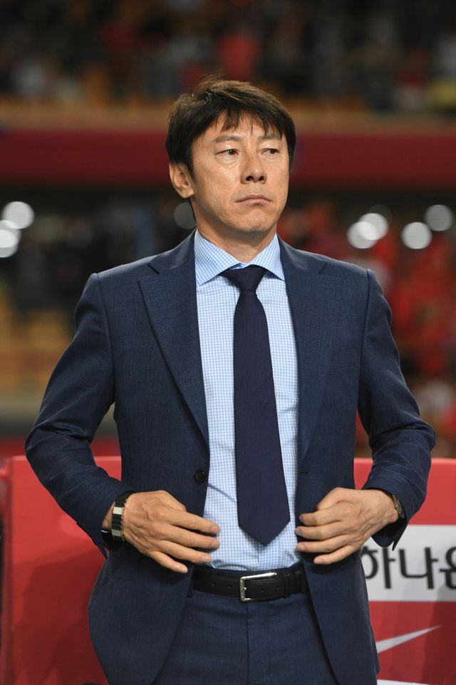 Shin Tae-yong. Foto: AFP/ Jung Yeon-je