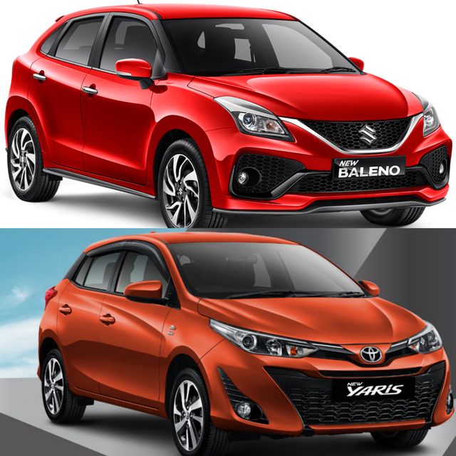 Komparasi New Suzuki Baleno dan Toyota Yaris. Foto: istimewa
