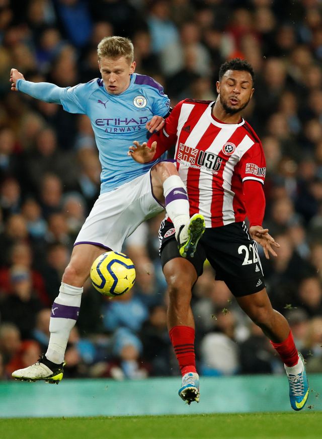 Pertandingan Premier League 2019/2020 antara Manchester City dan Sheffield United.  Foto: REUTERS/Phil Noble