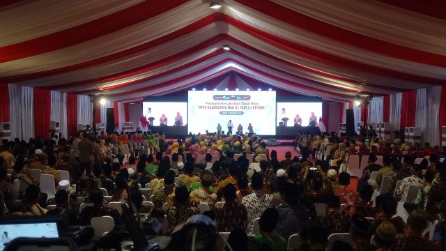 Presiden Joko Widodo di acara Peluncuran Bank Wakaf Mikro. Foto: FAhrian Saleh/kumparan