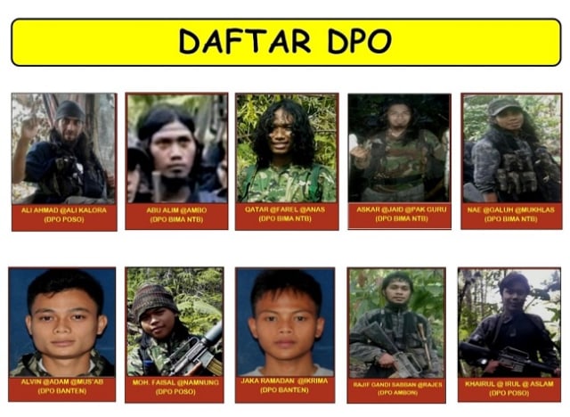 Para DPO MIT Poso. Foto: Dok. Polda Sulteng