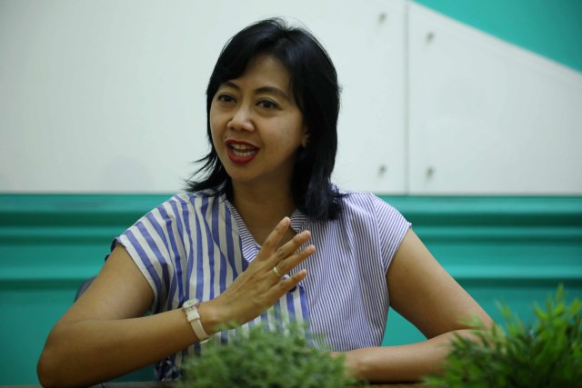 Pemain film Rasuk 2, Asri Welas saat berkunjung ke kantor kumparan. Foto: Fitra Andrianto/kumparan