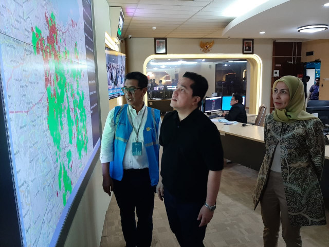 Erick Thohir Pantau Pemulihan Listrik Pasca Banjir. Foto: Dok. PLN