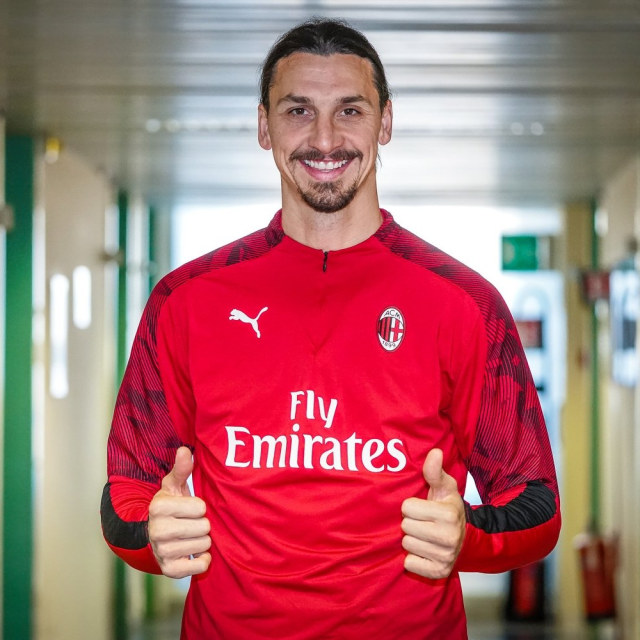 Zlatan Ibrahimovic, pemain AC Milan. Foto: Twitter: AC Milan