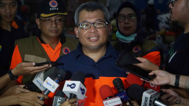 Kapusdatin BNPB Agus Wibowo di Gudang BNPB, Bekasi. Foto: Irfan Adi Saputra/kumparan