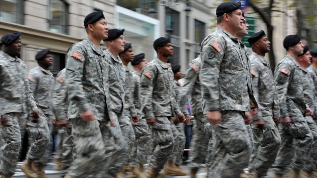 Ilustrasi tentara Amerika Serikat.  Foto: AFP/STAN HONDA