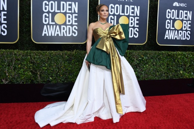 Penampilan Jennifer Lopez di Golden Globes 2020. Foto: Valerie Macon/ AFP