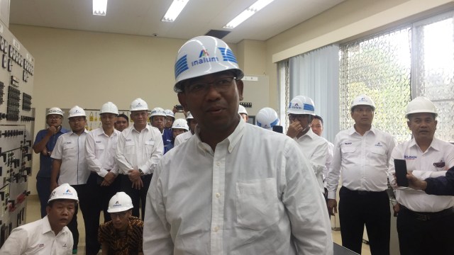 Dirut PT Inalum Orias Petrus Moedak di PLTA Tangga. Foto: Moh Fajri/kumparan 