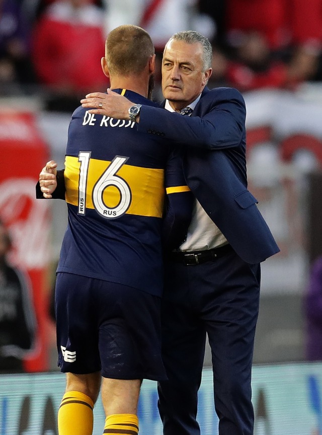 Daniele De Rossi saat memperkuat Boca Juniors.  Foto: ALEJANDRO PAGNI / AFP