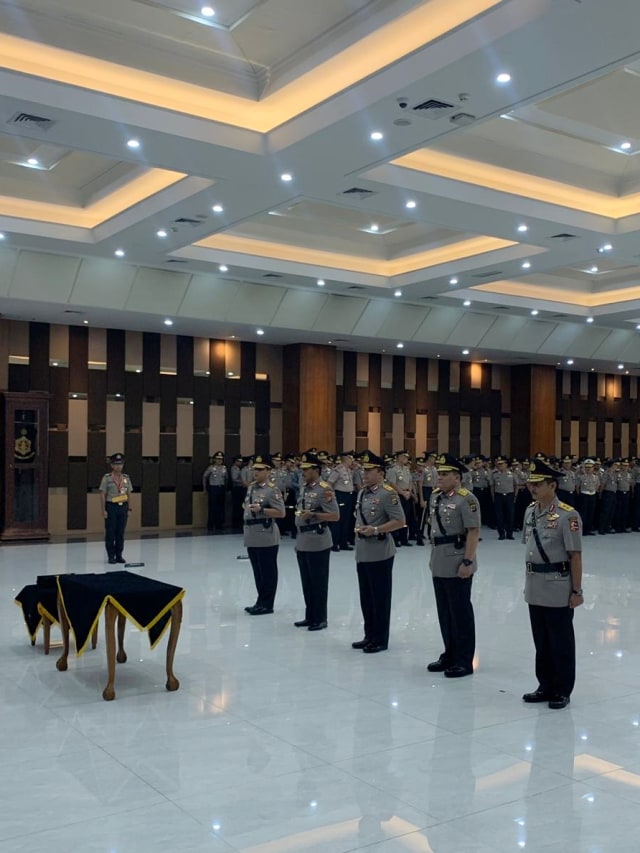 Upacara serah terima jabatan Wakapolri Komjen Pol Gatot Eddy Pramono di Bareskrim Polri, Jakarta Selatan. Foto: Mirsan Simamora/kumparan