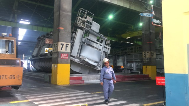 Suasana di Pabrik Inalum di Kuala Tanjung, Kabupaten Batu Bara, Sumatera Utara. Foto: Moh Fajri/kumparan