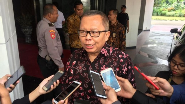 Sekjen PPP Arsul Sani tiba di kantor Kemendagri memenuhi undangan Mendagri Tito Karnavian. Foto: Heras maranindar/kumparan