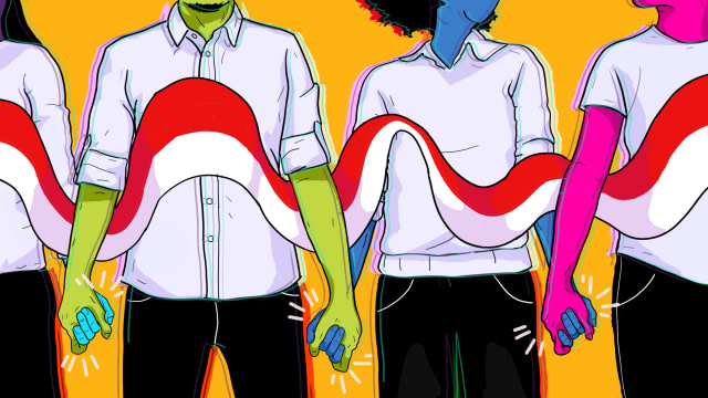 Ilustrasi kehidupan bermasyarakat, berbangsa, dan bernegara. (Ilustrasi: Bintan Insani/kumparan)