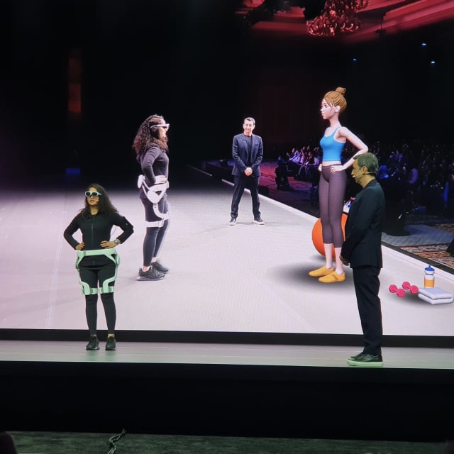 Demonstrasi penggunaan alat Samsung GEMS di CES 2020 Las Vegas. Foto: Muhammad Fikrie/kumparan