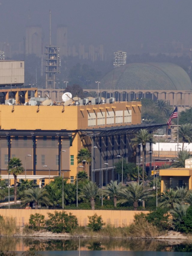 Kedutaan Besar AS di zona Hijau di Baghdad, Irak. Foto: REUTERS/Stringer 