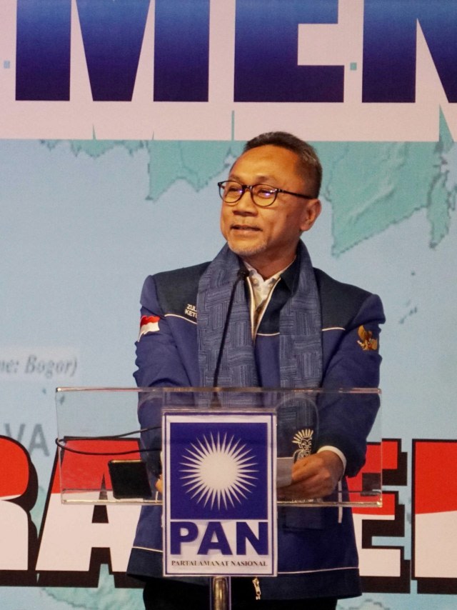 Ketua Umum PAN Zulkifli Hasan saat Rapat Kerja Nasional Partai Amanat Nasional Tahun 2019 di Millennium Hotel, Jakarta Pusat, Sabtu (7/12). Foto: Irfan Adi Saputra/kumparan