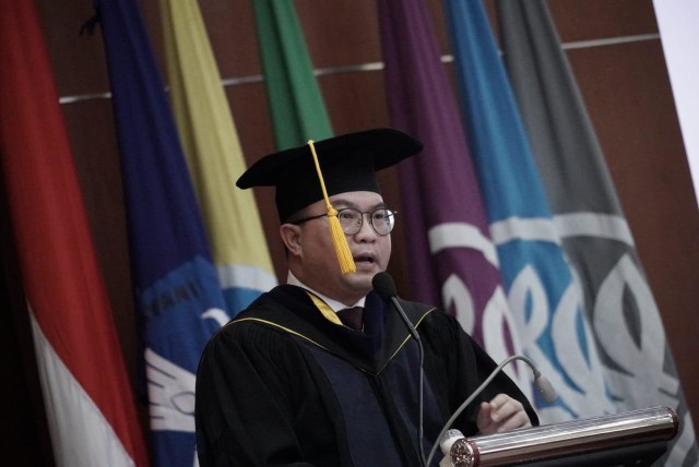 Pengukuhan Guru Besar Rektor IPB Arif Satria Foto: istimewa