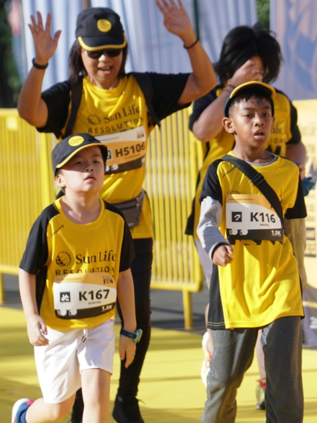 Peserta mengikuti Sun Life Resolution Run 2020 di ICE BSD, Tangerang Selatan, Minggu (12/1).  Foto: Helmi Afandi Abdullah/kumparan 