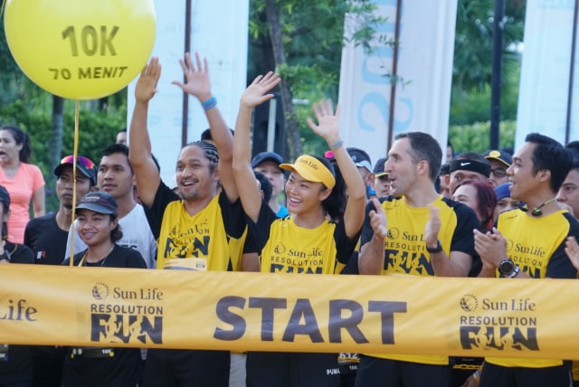Peserta mengikuti Sun Life Resolution Run 2020 di ICE BSD, Tangerang Selatan, Minggu (12/1).  Foto: Helmi Afandi Abdullah/kumparan 