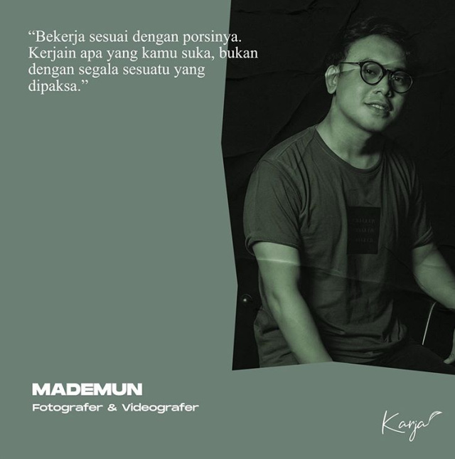 Mademun, fotografer & videografer dan pengurus inti Jenggala Community Hub | Photo by Instagram/karjaid