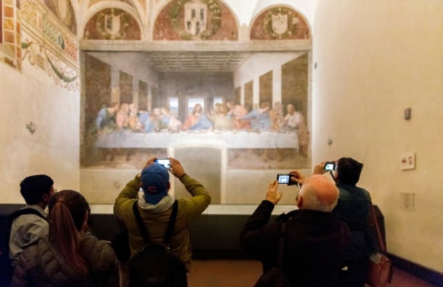 Lukisan The Last Supper karya Leonardo da Vinci di Santa Maria Delle Grazie, Milan, Italia. Foto: Dok. Shutterstock