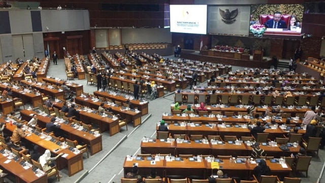 Rapat Paripurna Ke-7 DPR Periode 2019-2024 masa sidang tahun 2020. Foto: Rafyq Panjaitan/kumparan