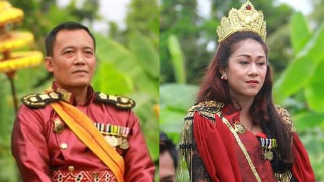 Sinuhun dan Kanjeng Ratu Kerajaan Agung Sejagat. Foto: Twitter/@aritsantoso