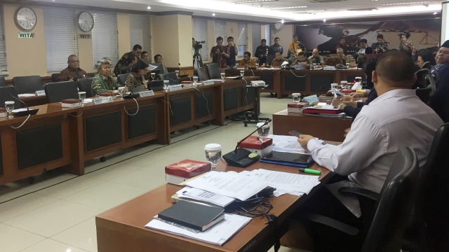 Suasana rapat Menteri Keuangan Sri Mulyani dengan DPD RI. Foto: Moh Fajri/kumparan 