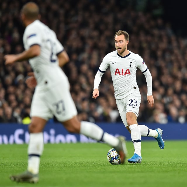 Aksi Eriksen saat perkuat Tottenham. Foto: Glyn KIRK / IKIMAGES / AFP