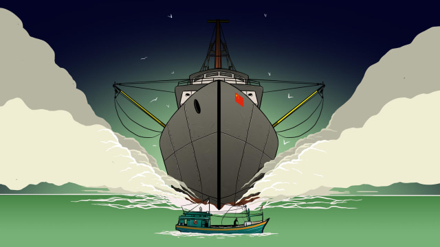 Ada China di Natuna. Ilustrator: Maulana Saputra/kumparan 