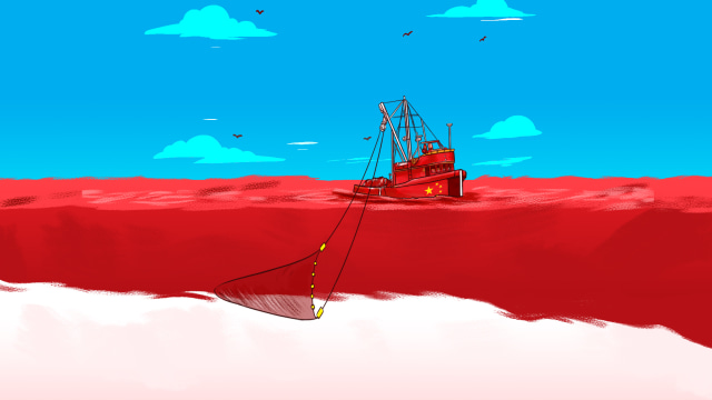 Ada China di Natuna. Ilustrator: Maulana Saputra/kumparan 
