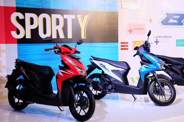AHM meluncurkan Honda BeAT terbaru, Kamis (16/1). Foto: Bangkit Jaya Putra