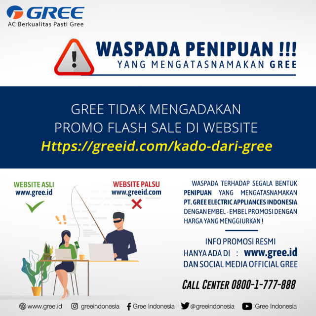 Waspada Dengan Penipuan Mengatasnamakan Gree Indonesia