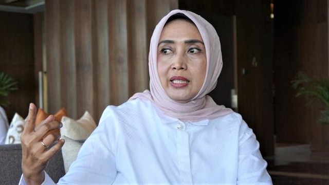 Direktur Utama ASDP Ira Puspadewi menjawab pertanyaan wartawan. Foto: Dewi Rachmat Kusuma/kumparan