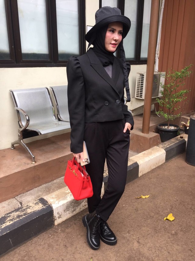 Angel Lelga di Pengadilan Agama Jakarta Selatan, Senin (20/1). Foto: Giovanni/kumparan